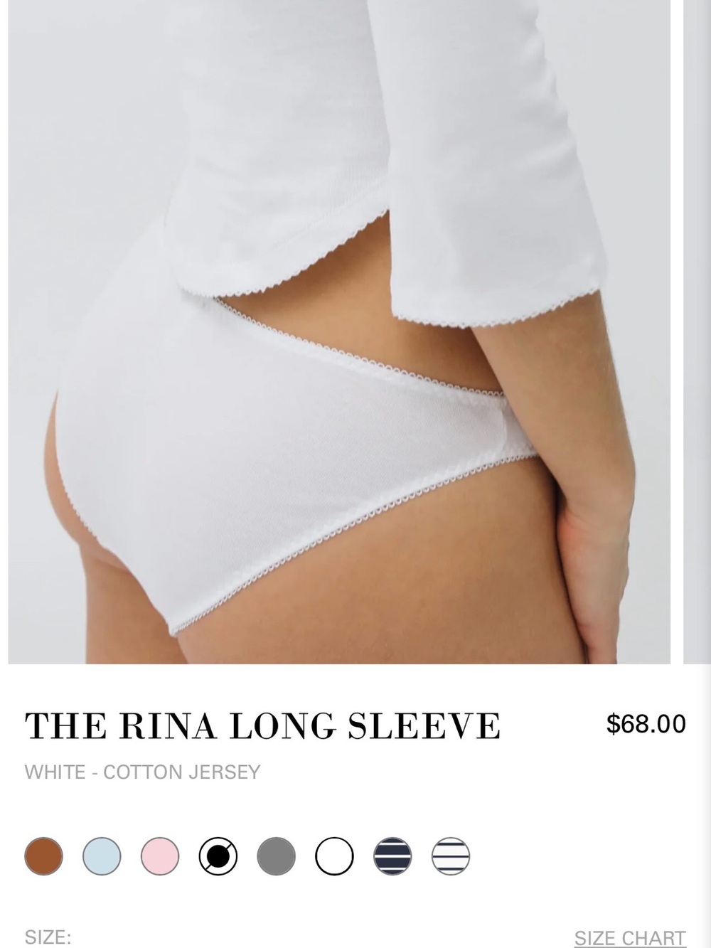 Cou Cou intimates Rina top white NWOT Large - Picture 3 of 11